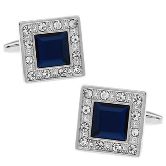 Gemelos para camisa Square Crystal Blue 01