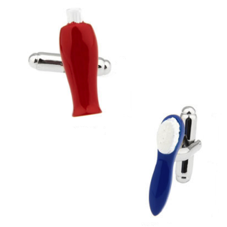  Gemelos de Camisa Dentífrico y Cepillo de Dientes 01