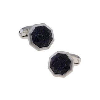 Gemelos de Camisa Diseño Octogonal Negro mod 2 17x17mm - Gemelolandia