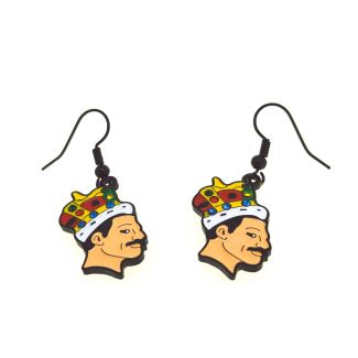 Pendientes Freddie Mercury 22x15mm  - Gemelolandia