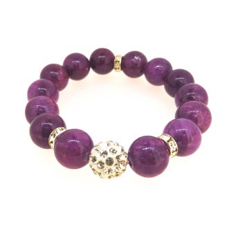 Pulsera Piedras Moradas 18mm - Gemelolandia
