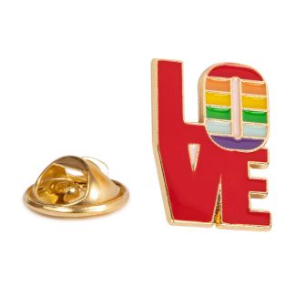 LOVE Gay Pride 25x17mm Pin