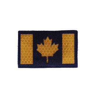 Reflective Canada flag Hook and Loop Patch 8x5cm