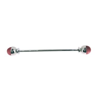 Collar Bar Alfiler de Cuello Piedra Rosa - Gemelolandia
