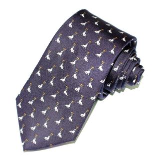 Corbata de Seda Twill Estampado Haugsnes Azul Marino - Gemelolandia 