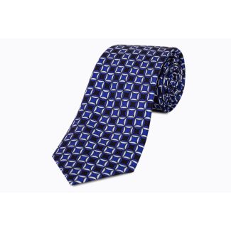 Corbata de Seda Twill Guinegate Azul y Lila - Gemelolandia 