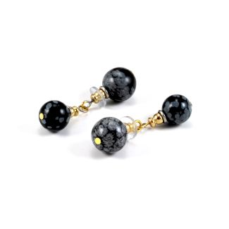 Gemelos para camisa piedra Obsidiana 2