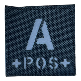 Positive RNA Blood Type Reflective Hook and Loop Patches Iron-on Patch