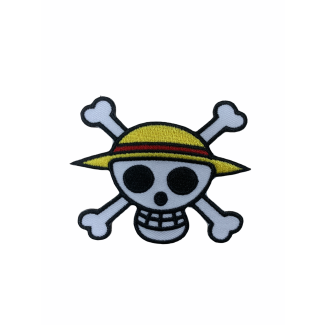 Gemelolandia - Parche Termoadhesivo Calavera One Piece 8x6,5cm - Muy adherente - Patch Stickers Para Decorar Tu Ropa - Parches Fáciles de Poner