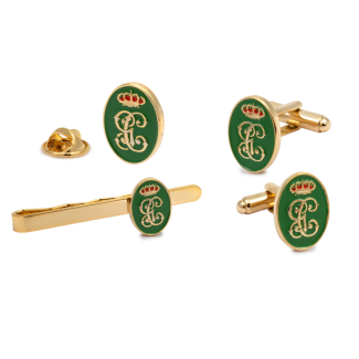 Pasador de Corbata del Escudo de la Guardia Civil Verde y Dorado 18mm - Regalos para la Guardia Civil - Gemelolandia