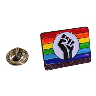 GEMELOLANDIA Pin de Solapa Black Lives Matter Rainbow - Lema Black Lives Matter- Los mejores pins de la web - mejores precios en pins - Lapel Pin Black Lives Matter - Arco Iris 