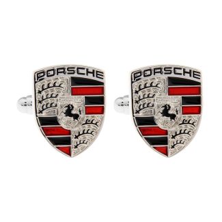 Gemelli camicia Porsche 18mm placcati argento