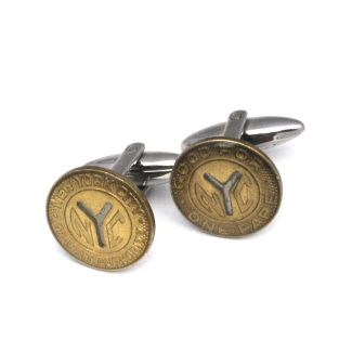 Gemelos Camisa de Moneda Token Metro New York 01