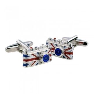 Gemelos de Camisa Camara Union Jack Flag 3D 18x10mm - Gemelolandia