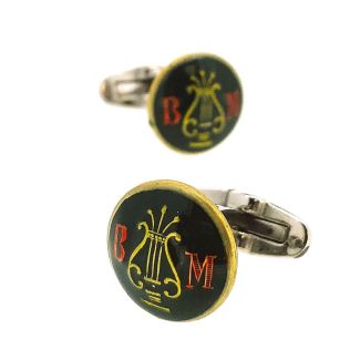 Gemelos de Camisa con Botones Originales de la Banda de Música Militar Epoca Alfonso XIII 15 mm - gemelolandia