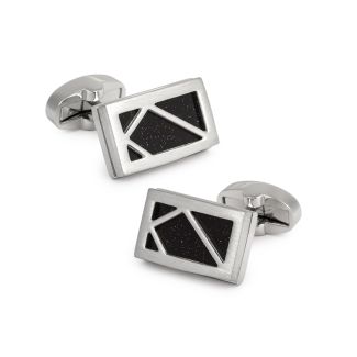 Gemelos de Camisa Diseño Rectangular Negro 20,5x12,5mm Gemelolandia