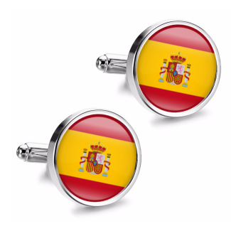 Gemelos de Camisa Magglass Bandera de España 16mm - Gemelolandia