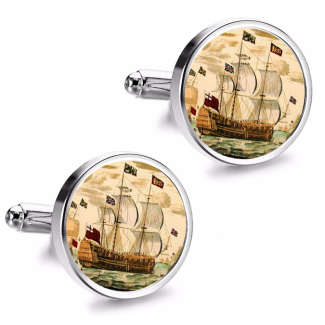 Gemelos de Camisa Magglass Barcos Nº4 16mm - Gemelolandia