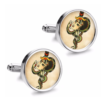 Gemelos de Camisa Magglass Vintage Tattoo Nº18 16mm - Gemelolandia