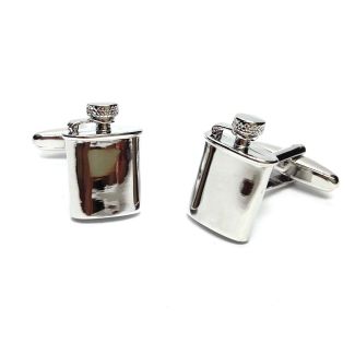 Gemelos de camisa petaca hip flask cufflinks