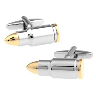 Gemelos para camisa Bala con punta Dorada Gemelolandia -