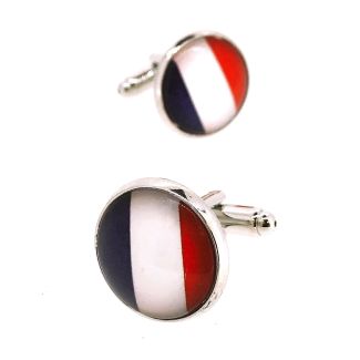 Gemelos para Camisa Bandera de Francia Redonda - Gemelolandia