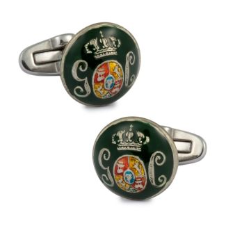 Gemelos para Camisa Boton Guardia Civil Original del S.XIX Color Verde - GEMELOLANDIA