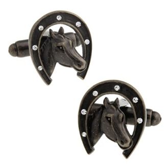 Gemelos para camisa Caballo Herradura Antique Bronze - Gemelolandia 