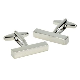 Gemelos para camisa Cuboides Plateado-Gemelolandia