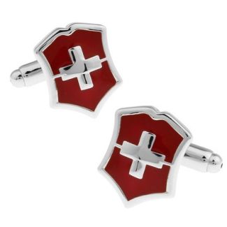 Gemelos  para camisa de Bandera Suiza1