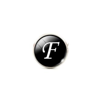 Gemelos para Camisa Letra Inicial F Forma Redonda
