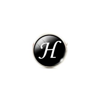 Gemelos para Camisa Letra Inicial H Forma Redonda