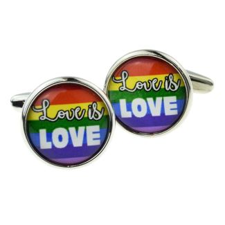Gemelos para camisa love is LOVE LGTBI-Gemelolandia