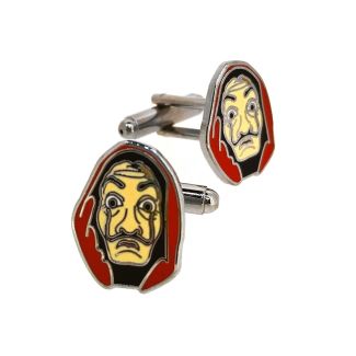 Gemelos para camisa Máscara Dalí la casa de papel 18x14mm - Gemelolandia