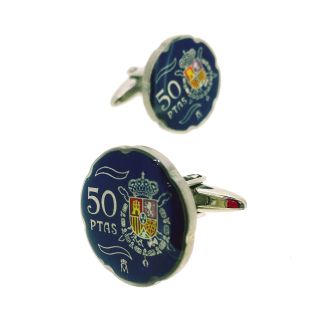 Gemelos para Camisa Moneda de 50 Ptas Edición Especial Juan Carlos I - Gemelolandia