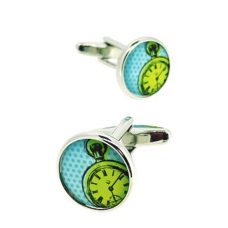 Gemelos para Camisa Reloj Pop Azul - Gemelolandia