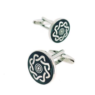 Gemelos para Camisa Shield Rounded Black 1 - Gemelolandia