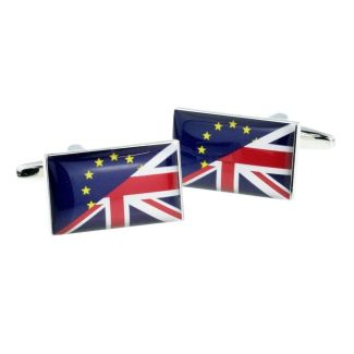 Gemelos para camisa Union Jack y Unión Europea-Gemelolandia