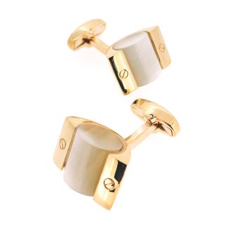 Gemelos para Camisa White Stone Cilinder Engarced 2- Gemelolandia