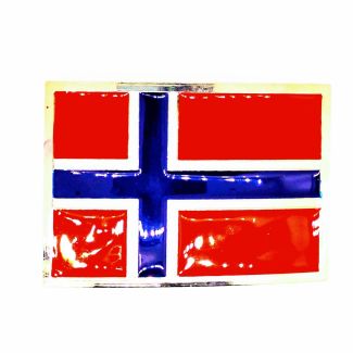 Hebilla de Cinturón Bandera Noruega 9x6cm - Gemelolandia