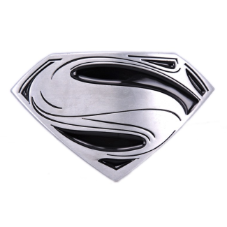 Hebilla de Cinturon Superman Plateado y Negro 01