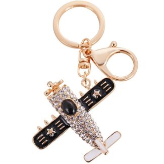 Llavero Avion Cristal y Esmalte - Gemelolandia