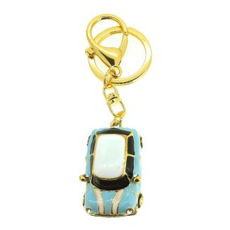 Llavero Coche Mini Esmaltado Azul Celeste - Gemelolandia