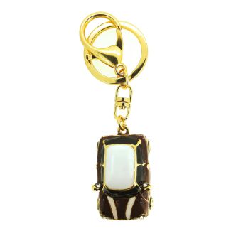 Llavero Coche Mini Esmaltado Burdeos - gemelolandia