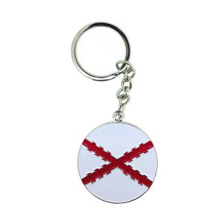 Llavero Cruz de Borgoña Bandera de España Antigua Redonda - Gemelolandia