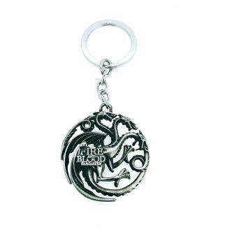 Llavero Juego de Tronos Casa Targaryen Acero 3D - Gemelolandia