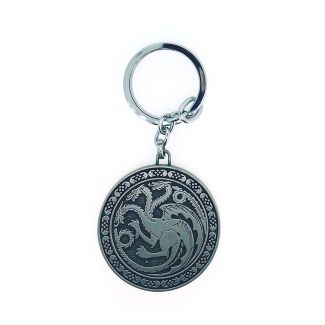 Llavero Juego de Tronos Casa Targaryen Rounded Acero - Gemelolandia