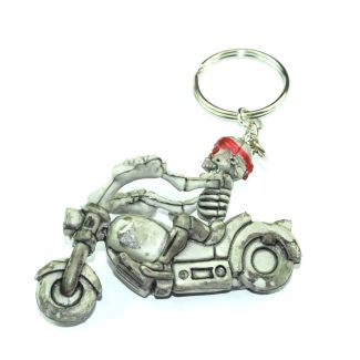 Llavero skull motorbike red eyes 01