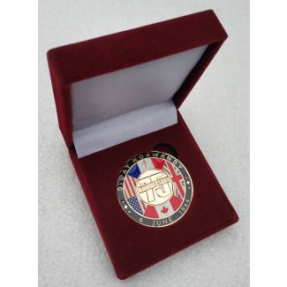 Medalla 75 del Aniversario Desembarco de Normandía D-Day 40mm Con Estuche - Gemelolandia