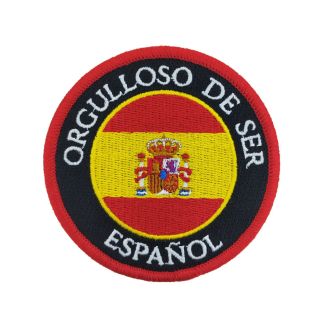 Proud to be Spanish Iron-On Patch 8cm-Gemelolandia